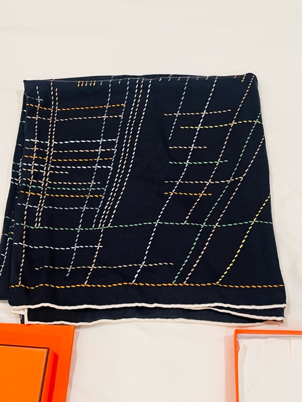 Hermes pique sellier scarf